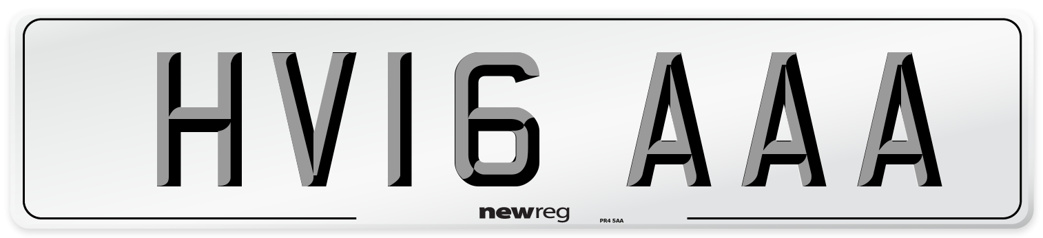 HV16 AAA Number Plate from New Reg